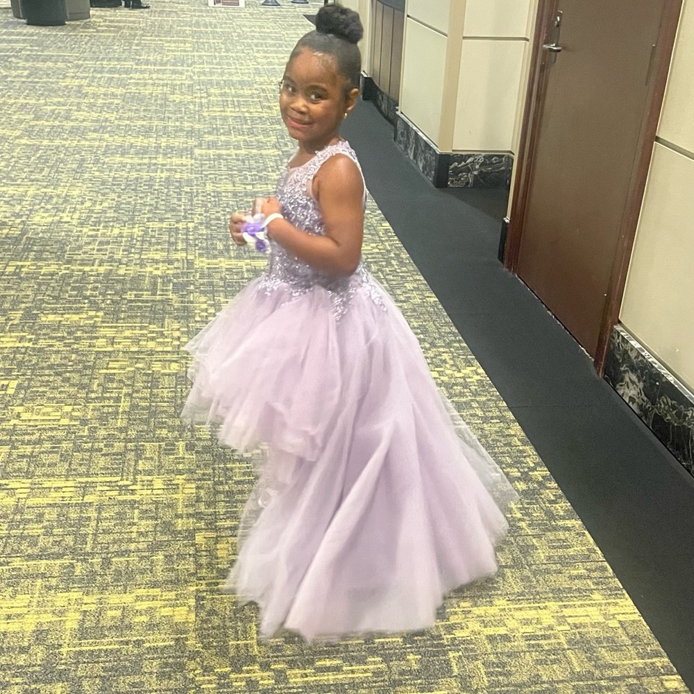 Lavender Tulle Pageant Dress